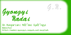 gyongyi madai business card